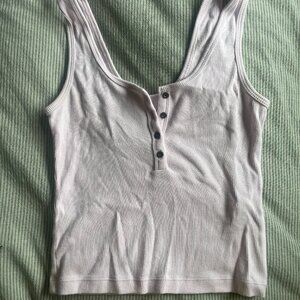 A&F light pink tank top
